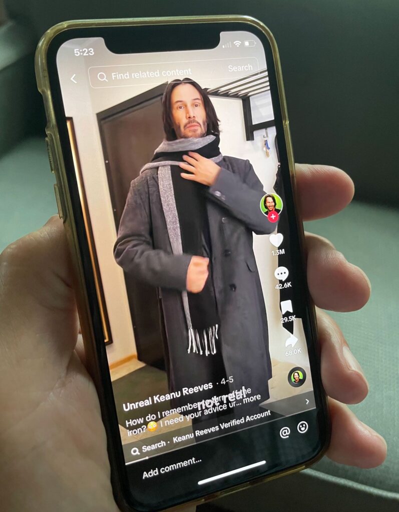 Unreal Keanu Reeves Tiktok Account On.jpg